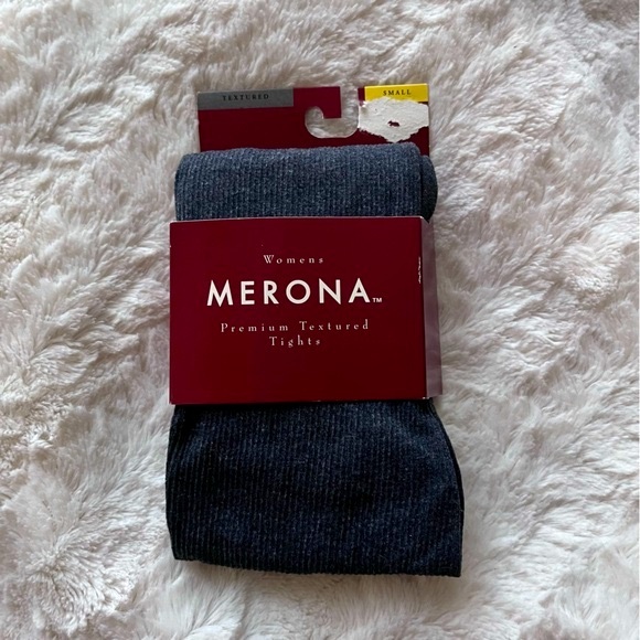🌻3/$20 🆕 Target Merona Opaque Textured Dark Gray Tights, Size Small - Picture 7 of 9